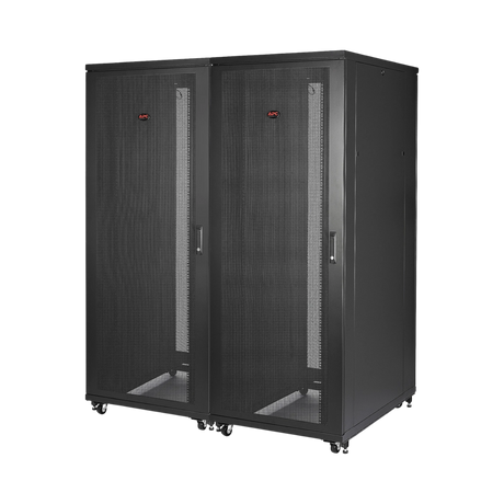 APC NetShelter SV, Server Rack Enclosure, 42U, Black, 2057H x 800W x 1060D mm with Roof, Castors, Feet, 4 Brackets, Bottom and Side Panels — Being Shipped