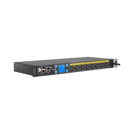 Eaton Managed PDU, 1PH, 1U, NEMA 5-15P Input, 10ft Cord, 1.44kW, 12A, 120V, 8 Outlets (8) 5-15R — Being Shipped
