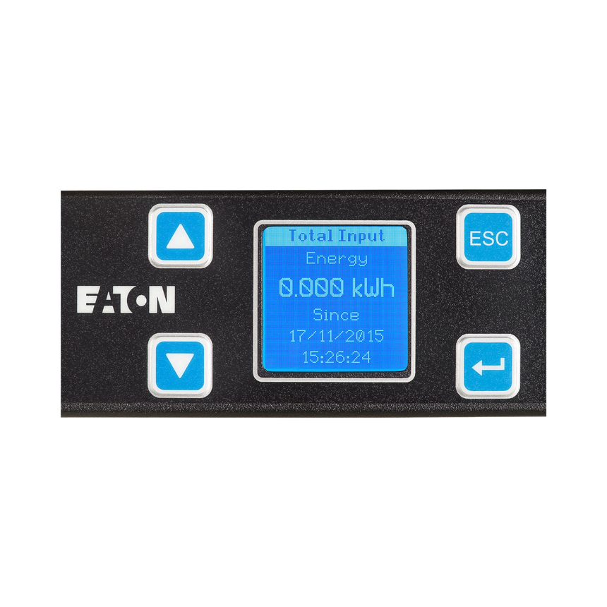 Eaton Metered Input Rack PDU, 1U, 5-20P Input, 1.92 kW Max, 120V, 16A, 10 ft Cord, Single-phase, Outlets: (12) 5-20R — Being Shipped