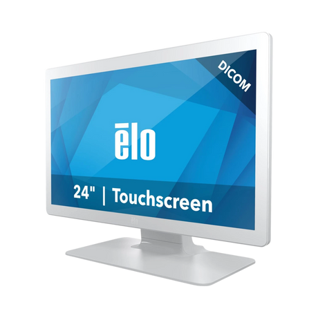 Elo 2403LM 24" Full HD Medical Touchscreen Monitor with TouchPro (White, With Stand) — Being Shipped