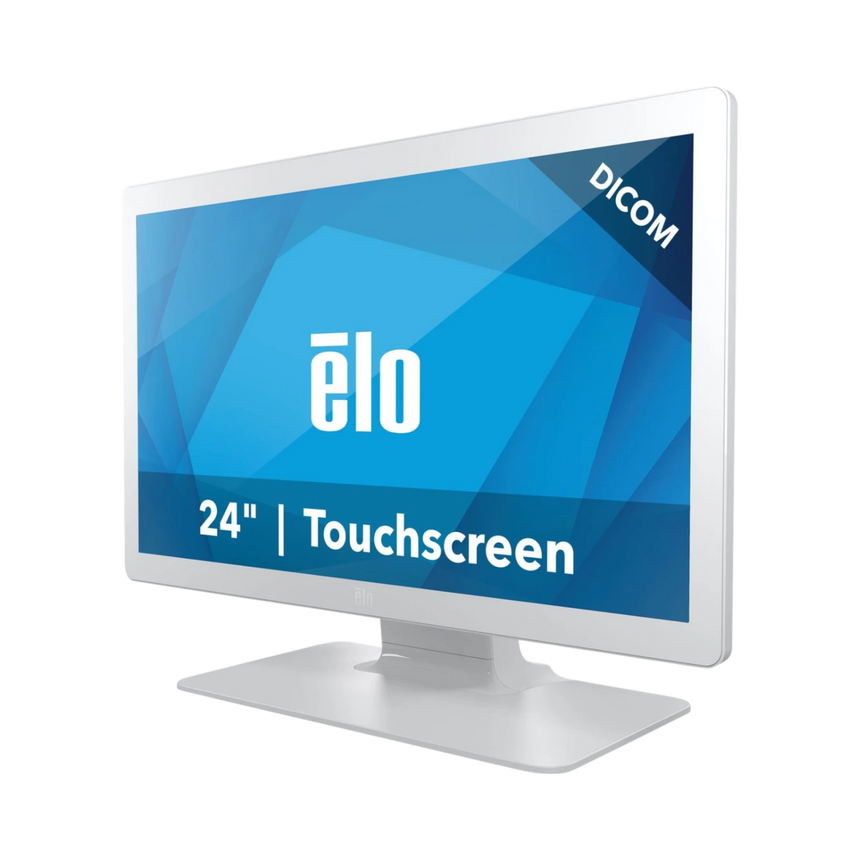 Elo 2403LM 24" Full HD Medical Touchscreen Monitor with TouchPro (White, With Stand) — Being Shipped