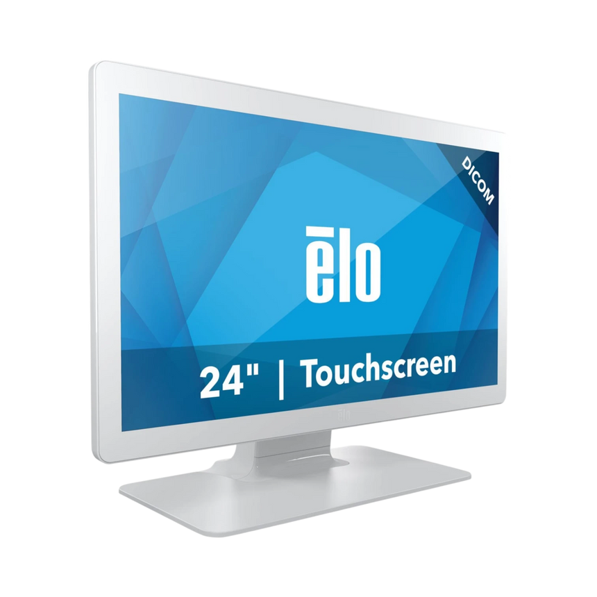 Elo 2403LM 24" Full HD Medical Touchscreen Monitor with TouchPro (White, With Stand) — Being Shipped