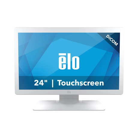 Elo 2403LM 24" Full HD Medical Touchscreen Monitor with TouchPro (White, With Stand) — Being Shipped