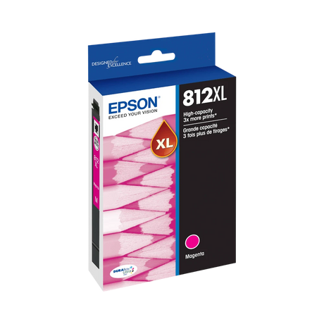 Epson T812 Magenta High-Capacity Ink Cartridge with Sensormatic — Being Shipped