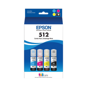 Epson T512 EcoTank Ink Bottle Multi-Pack (Cyan, Magenta, Yellow, Photo Black) — Being Shipped
