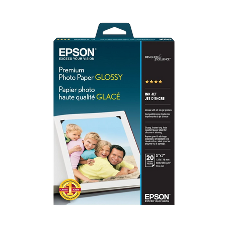 Epson Premium Photo Paper Glossy (5 x 7", 20 Sheets) — Being Shipped