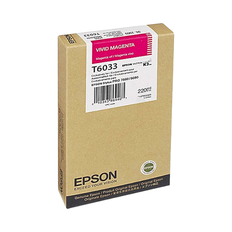 Epson T603300 Vivid Magenta UltraChrome K3 Ink Cartridge (220 ml) — Being Shipped