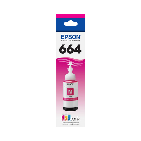 Epson T664 Magenta Ink Bottle with Sensormatic (70mL) — Being Shipped