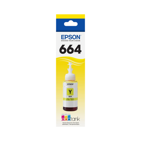 Epson T664 Yellow Ink Bottle with Sensormatic (70mL) — Being Shipped