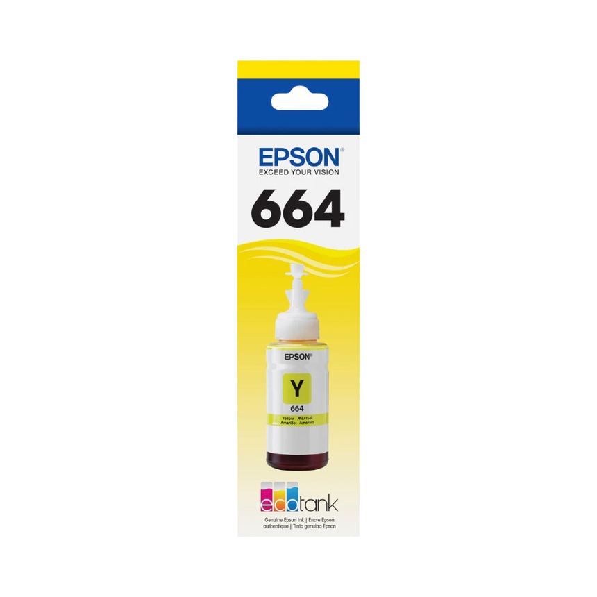 Epson T664 Yellow Ink Bottle with Sensormatic (70mL) — Being Shipped