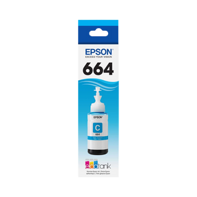 Epson T664 Cyan Ink Bottle with Sensormatic (70mL) — Being Shipped