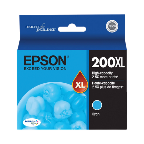 Epson 200XL DURABright High-Capacity Cyan Ink Cartridge — Being Shipped