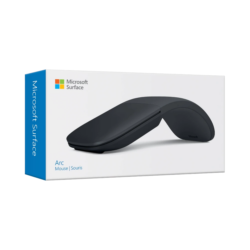 Microsoft Arc Ergonomic Ambidextrous Wireless Mouse (Black) — Being Shipped