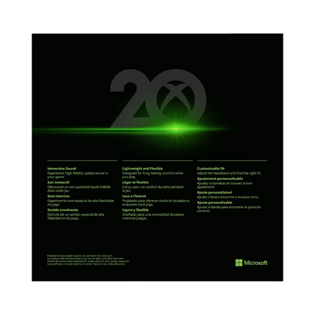 Microsoft Xbox 20th Anniversary Special Edition Stereo Gaming Over-the-Ear Headset (Classic Black) — Being Shipped