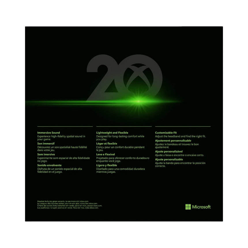 Microsoft Xbox 20th Anniversary Special Edition Stereo Gaming Over-the-Ear Headset (Classic Black) — Being Shipped