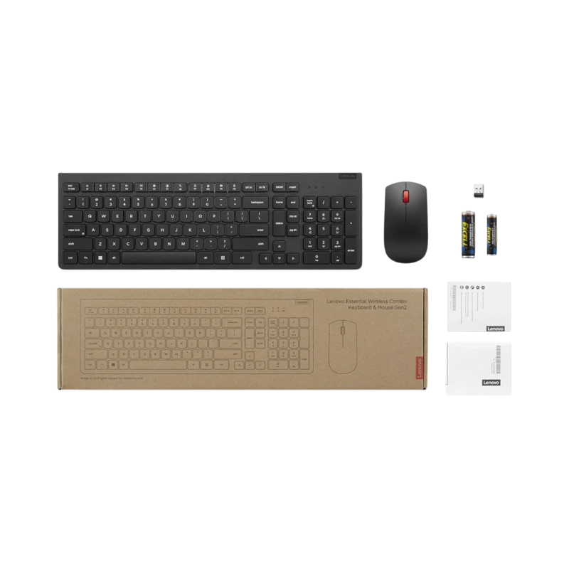 Lenovo Essential Gen 2 Wireless Combo Keyboard & Mouse — Being Shipped