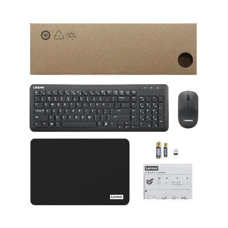 Lenovo 300 Wireless Keyboard & Mouse Combo (Black) — Being Shipped