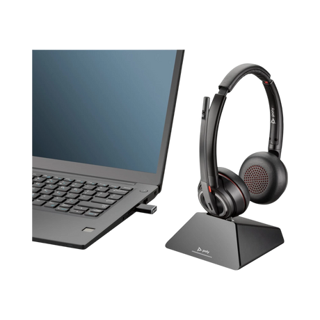 Poly Savi 8220 UC Wireless USB DECT Stereo Headset (Microsoft Teams Certified) — Being Shipped