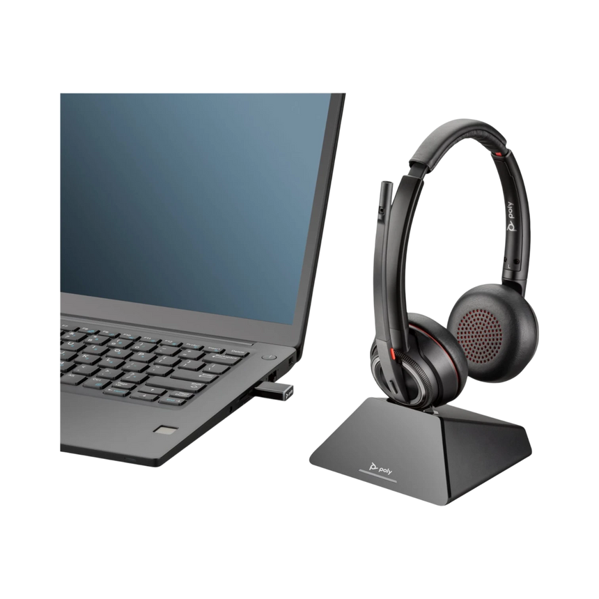 Poly Savi 8220 UC Wireless USB DECT Stereo Headset (Microsoft Teams Certified) — Being Shipped