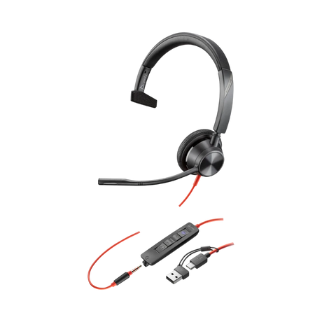 Poly Blackwire 3315 Mono USB-C Headset (Microsoft Teams Certified) — Being Shipped