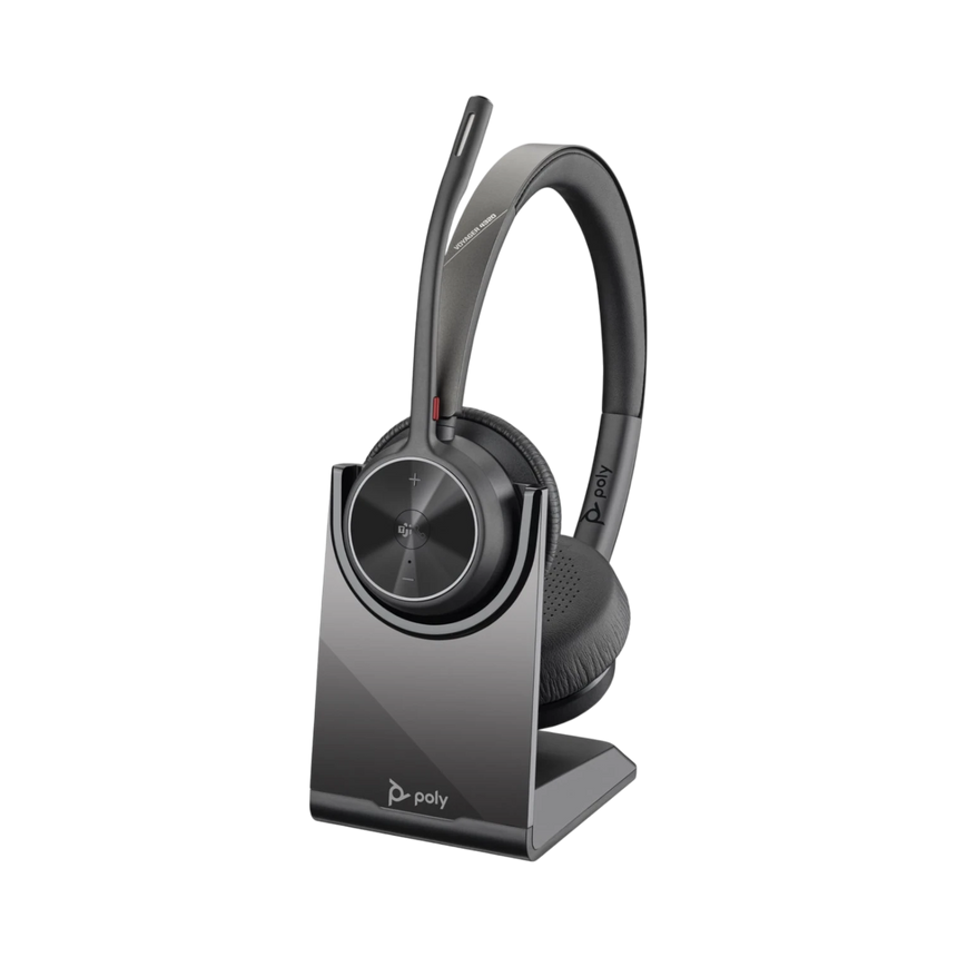 Poly Voyager 4320 Bluetooth Stereo Headset with BT700 USB-A Dongle & Charging Stand (Microsoft Teams Certified) — Being Shipped