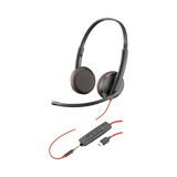 Poly Blackwire 3225 USB-C/A Adapter TAA Stereo Headset — Being Shipped