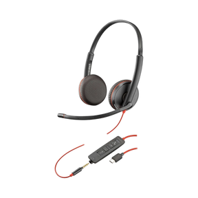 Poly Blackwire 3225 USB-C/A Adapter TAA Stereo Headset — Being Shipped