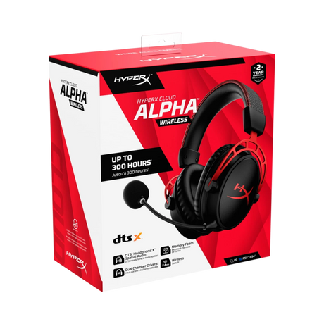 HyperX Cloud Alpha Wireless Over-Ear Gaming Headset (Black & Red) — Being Shipped