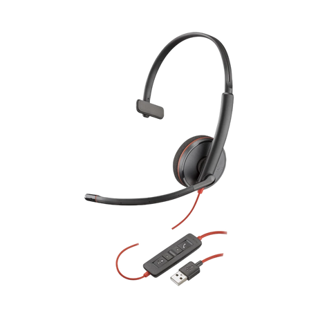 Poly Blackwire 3210 USB Type-A Corded Monaural UC Headset — Being Shipped