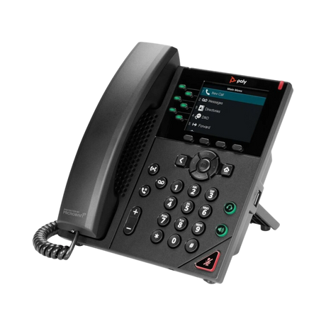 Poly VVX 350 6-Line IP Desk Phone with Power Adapter — Being Shipped