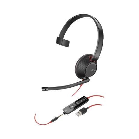 Poly Blackwire 5210 Monaural TAA USB-A Headset TAA — Being Shipped