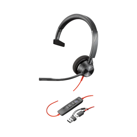 Poly Blackwire 3310 Mono USB-C Headset (Microsoft Teams Certified) — Being Shipped