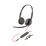 Poly Blackwire 3225 USB-C/USB-A/3.5mm Stereo Headset (UC Certified) — Being Shipped