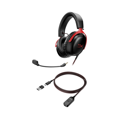 HyperX Cloud III Gaming Headset (Black & Red) — Being Shipped