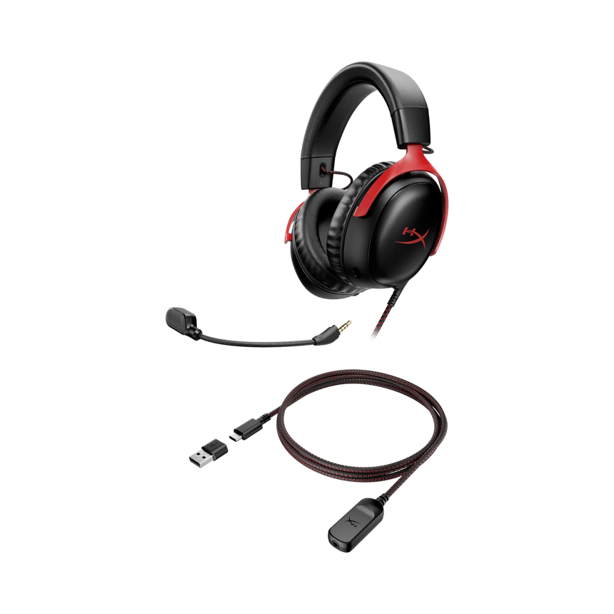HyperX Cloud III Gaming Headset (Black & Red) — Being Shipped