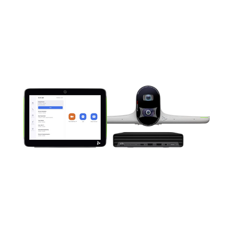 Poly Studio Large Room Bundle for Zoom Rooms with Mini Conferencing PC, Studio E70 Camera & TC10 Controller (TAA Compliant) — Being Shipped