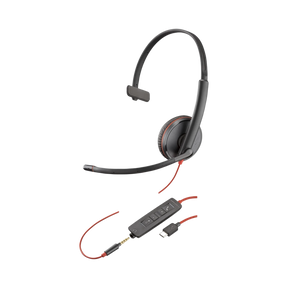 Poly Blackwire C3215 Monaural Headset — Being Shipped