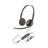 Poly Blackwire 3225 Stereo USB-C Headset + 3.5mm Plug + USB-C/A Adapter — Being Shipped