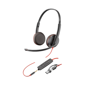 Poly Blackwire 3225 Stereo USB-C Headset + 3.5mm Plug + USB-C/A Adapter — Being Shipped