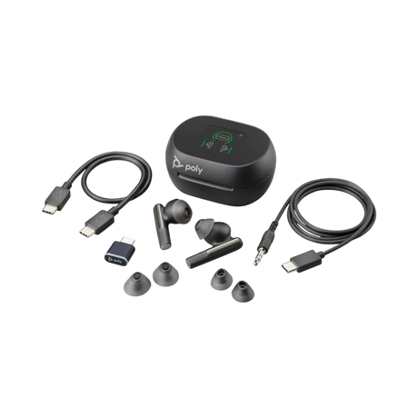 Poly Voyager Free 60+ UC Earbuds (Carbon Black) — Being Shipped