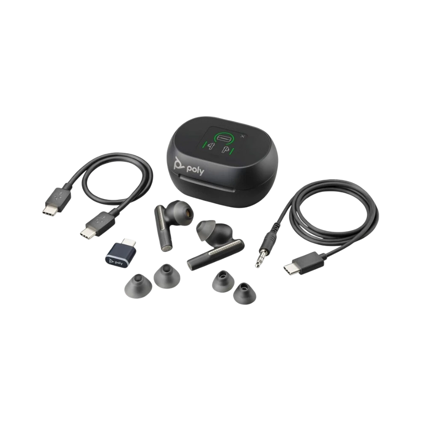 Poly Voyager Free 60+ UC Earbuds (Carbon Black) — Being Shipped