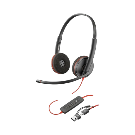 Poly Blackwire 3220 Stereo USB-C Black Headset — Being Shipped