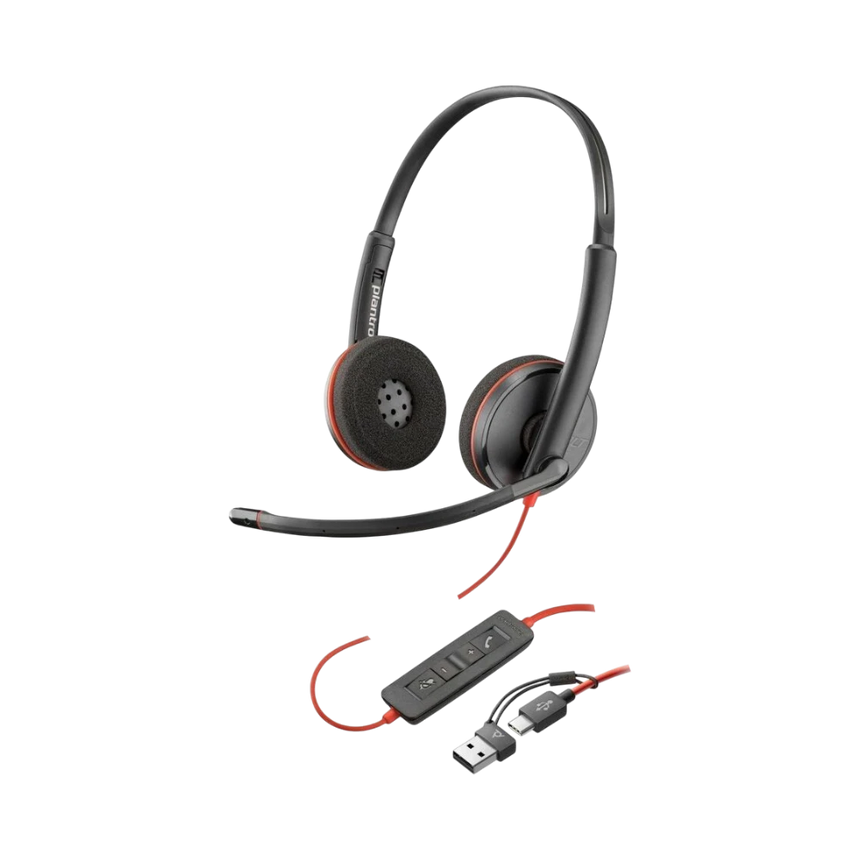 Poly Blackwire 3220 Stereo USB-C Black Headset — Being Shipped