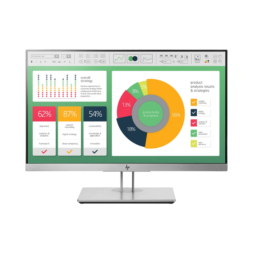 HP EliteDisplay E223 1FH45A8 21.5" 16:9 60Hz FHD IPS Monitor (Silver) — Being Shipped