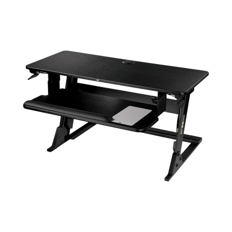 3M Precision Standing Desk 35"W Manual Adjustable Desk Riser with Gel Wrist Rest and Precise Mouse Pad — Being Shipped