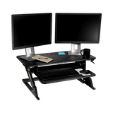 3M Precision Standing Desk 35"W Manual Adjustable Desk Riser with Gel Wrist Rest and Precise Mouse Pad — Being Shipped