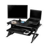 3M Precision Standing Desk 35"W Manual Adjustable Desk Riser with Gel Wrist Rest and Precise Mouse Pad — Being Shipped