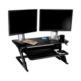 3M Precision Standing Desk 35"W Manual Adjustable Desk Riser with Gel Wrist Rest and Precise Mouse Pad — Being Shipped