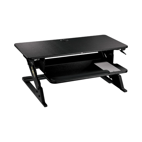 3M Precision Standing Desk 35"W Manual Adjustable Desk Riser with Gel Wrist Rest and Precise Mouse Pad — Being Shipped