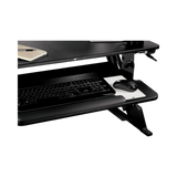 3M Precision Standing Desk 35"W Manual Adjustable Desk Riser with Gel Wrist Rest and Precise Mouse Pad — Being Shipped